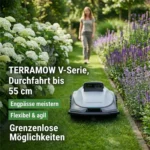 TERRAMOW V600 mit Garage, Mähroboter, smarter Rasenroboter für 600 m², Gartenpflege ohne Begrenzungskabel – Image 5