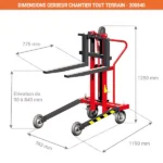 Geländestapler für Halbpaletten – Max. Hubhöhe 840 mm – Max. Tragfähigkeit 250 kg – Image 2