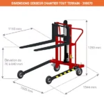 Geländestapler – Max. Hubhöhe 840 mm – Max. Tragfähigkeit 250 kg – Image 2
