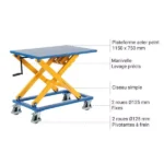 Manueller Kurbelhubtisch – Max. Hubhöhe 1050 mm – Max. Tragfähigkeit 300 kg – Image 3