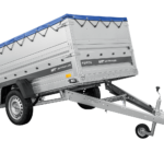 Autotransportanhänger auf Federn 230×125 UNITRAILER FORCE 230/R KIPP mit BIS-Seitenwänden, H-0-Rahmen