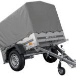 Kipper Anhänger 750 kg Garden Trailer 150 KIPP 150×106 cm [mit Hochplane, Hochspriegel und Stützrad]