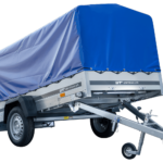 Langer PKW-Anhänger GARDEN TRAILER 264 KIPP mit Hochplane, Spriegel und Stützrad