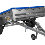 PKW Anhänger auf Blattfedern 200×125 UNITRAILER GARDEN 201/R KIPP mit H-0 Rahmen und blauer Plane