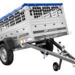 Pkw Planen Anhänger GARDEN TRAILER 200 KIPP mit Laubgitteraufsatz, Stützrad, Flachplane
