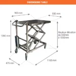 Elektrischer Edelstahl-Hubtisch – Edelstahl-Plattform – Max. Tragfähigkeit 100 kg – Image 2