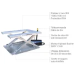 Edelstahl-Hubtisch – U-Plattform – Max. Tragfähigkeit 600 kg – Image 3
