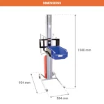 Halbelektrischer Stapler mit Behälteraufnahme – Max. Hubhöhe 1200 mm – Max. Tragfähigkeit 80 kg – Image 2