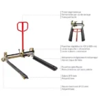 Manueller Hubwagen mit verstellbaren Gabeln – Länge 825 mm – Max. Tragfähigkeit 750 kg – Image 2