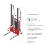 Halbelektrischer Stapler mit Ausleger – Max. Hubhöhe 1400 mm – Max. Tragfähigkeit 150 kg – Image 3