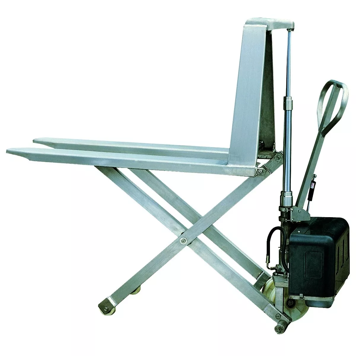 r1 Elektrischer Hochhubwagen aus Edelstahl – Europaletten – Max. Tragfähigkeit 1000 kg – Image 1