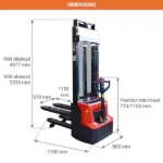Elektrischer Stapler – Max. Hubhöhe 3514 mm – Max. Tragfähigkeit 1200 kg – Image 2