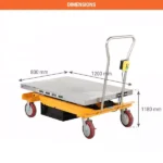 Halbelektrischer Hubtisch 1T – Europalette – Max. Hubhöhe 1220 mm – Image 2