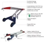 Klappbarer Werkstattkran für Paletten – Max. Hubhöhe 1550 mm – Max. Tragfähigkeit 120 kg – Image 2