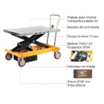 Halbelektrischer Hubtisch 1T – Europalette – Max. Hubhöhe 1220 mm – Image 3
