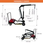 Mobile Hebearm – Max. Hubhöhe 2380 mm – Max. Tragfähigkeit 200 kg – Image 2