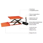 Extra-Flachhubtisch – Plattform 1600×1000 mm – Max. Tragfähigkeit 1500 kg – Image 3