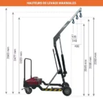Mobile Hebearm – Max. Hubhöhe 2380 mm – Max. Tragfähigkeit 200 kg – Image 3