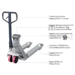 Manueller Wiegehubwagen – Gabeln 1150×540 mm – Max. Tragfähigkeit 2000 kg – Image 3