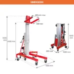 Manueller Hochhubstapler – Hubhöhe 5,00 m – Max. Tragfähigkeit 300 kg – Image 2