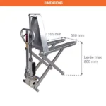 Manueller Hochhubwagen galvanisiert – Max. Tragfähigkeit 1000 kg – Image 2